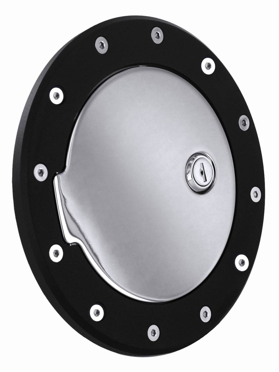 All Sales 6040CL Chrome Billet Aluminum Locking Fuel Door Gas Tank