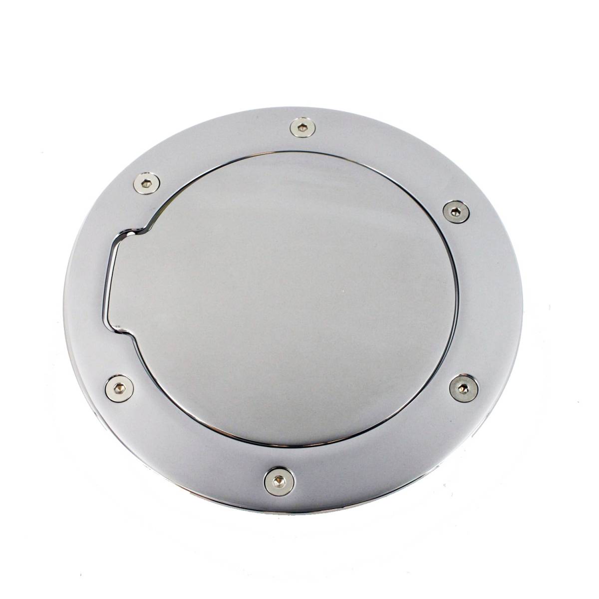 All Sales 6040CL Chrome Billet Aluminum Locking Fuel Door Gas Tank Doors Exterior Accessories