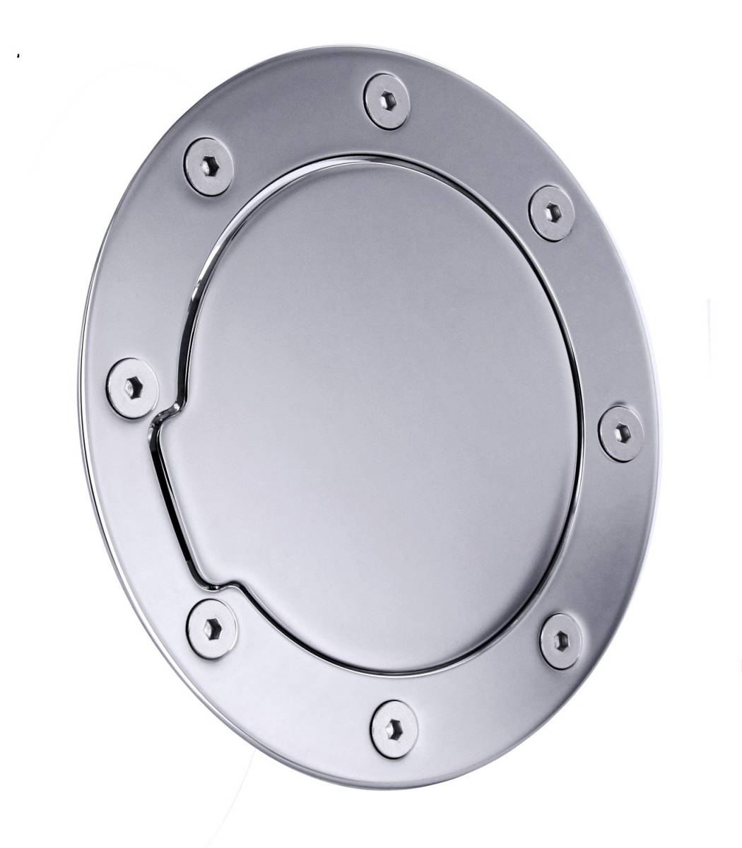 All Sales 6040CL Chrome Billet Aluminum Locking Fuel Door Gas Tank Doors Exterior Accessories