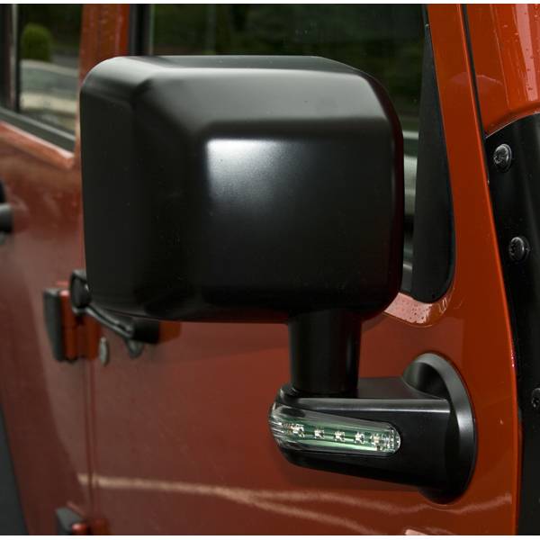 Rugged Ridge Door Mirror, Right, LED Turn Signal, Black; 07-18 Jeep  Wrangler JK # Door Mirror, Right, LED Turn Signal, Black; 07-18 Jeep  Wrangler JK | Nelson Truck