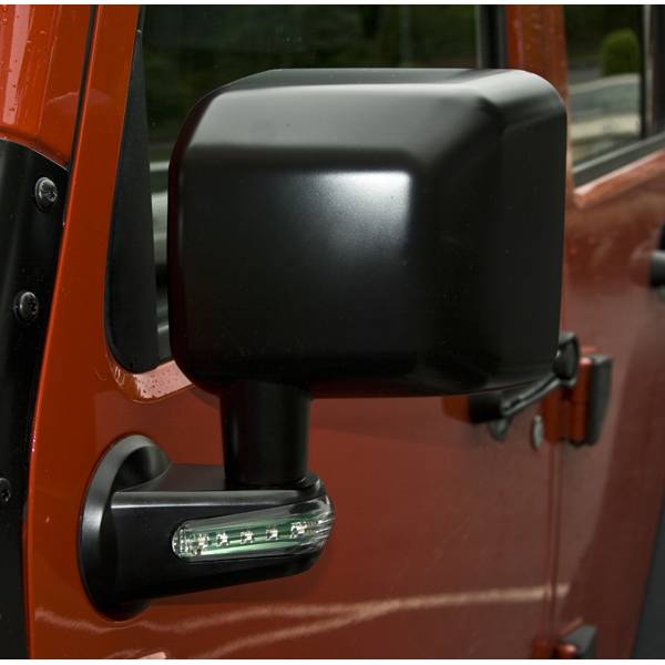Rugged Ridge Door Mirror, Left, LED Turn Signal, Black; 07-18 Jeep Wrangler  JK # Door Mirror, Left, LED Turn Signal, Black; 07-18 Jeep Wrangler  JK | Nelson Truck