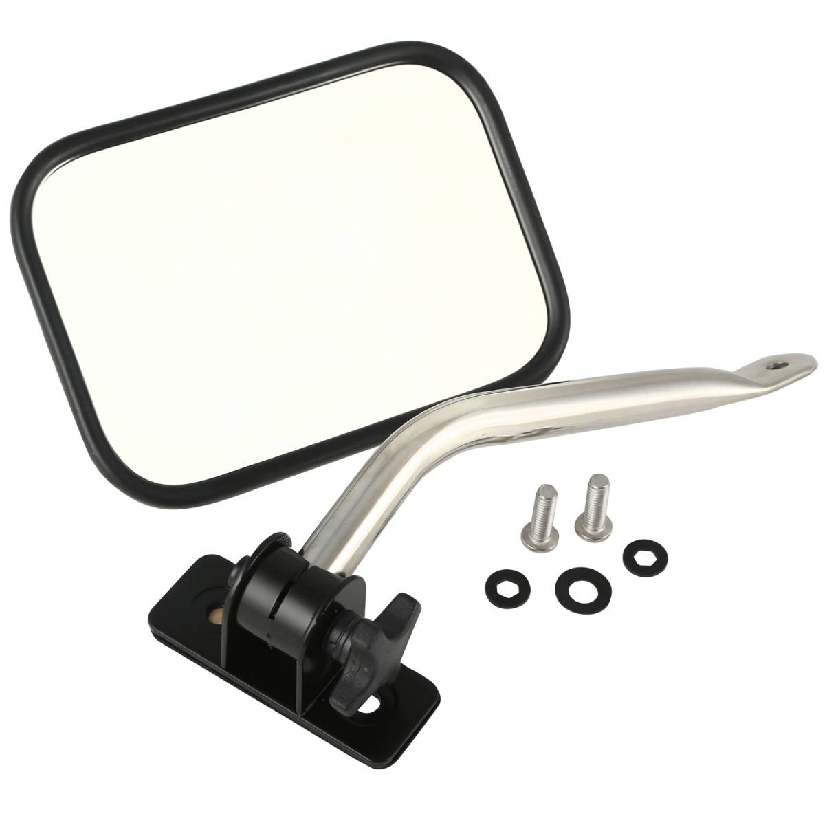 Rugged Ridge Quick Release Mirror Relocation Kit, Stainless; 97-18 Jeep  Wrangler # Quick Release Mirror Relocation Kit, Stainless; 97-18 Jeep  Wrangler | Nelson Truck