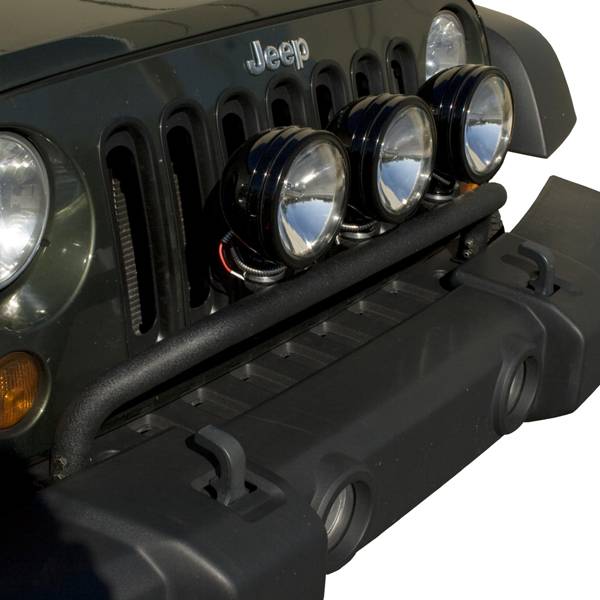 Rugged Ridge Light Bar, Bumper Mounted, Textured Black; 07-18 Jeep Wrangler  JK # Light Bar, Bumper Mounted, Textured Black; 07-18 Jeep Wrangler  JK | Nelson Truck