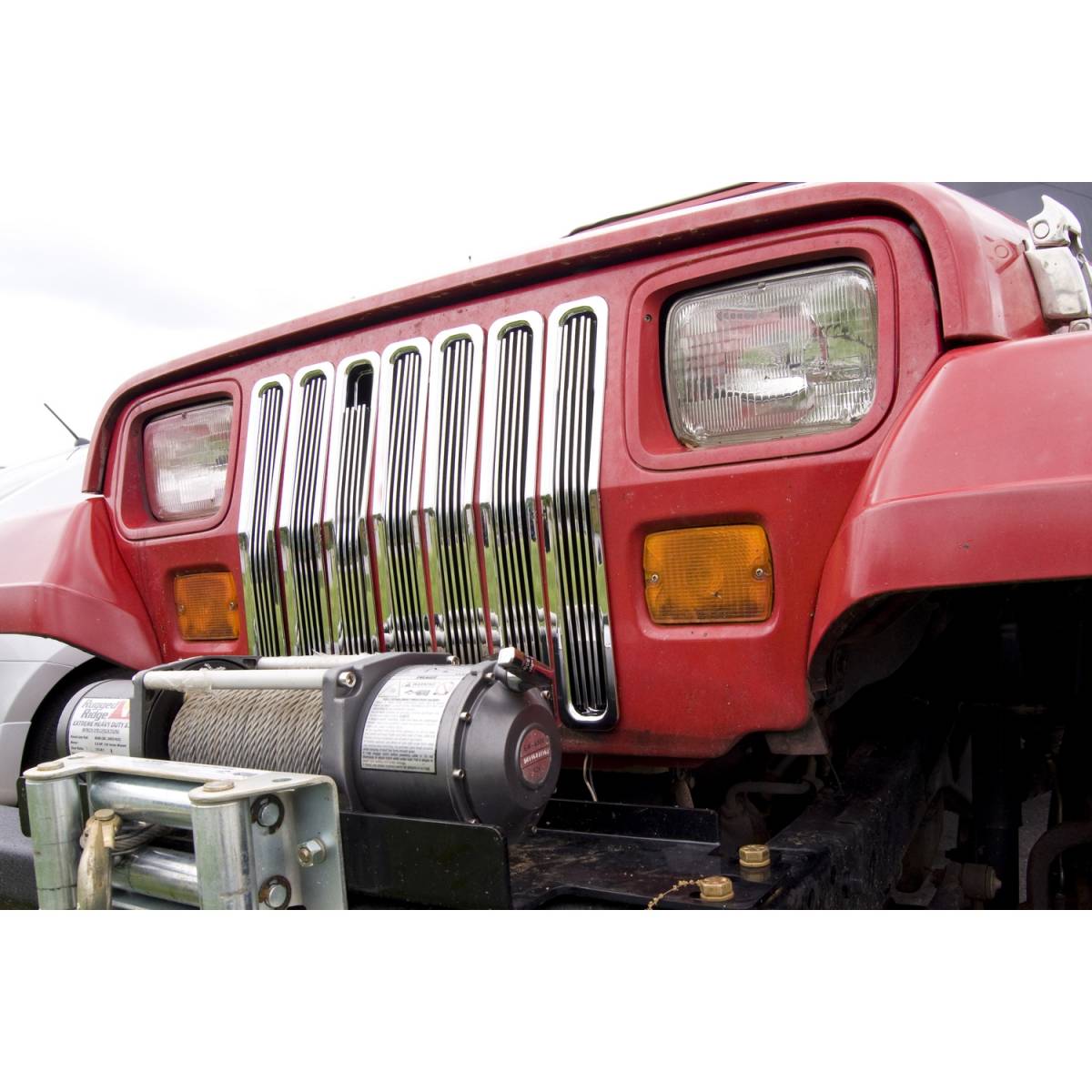Rugged Ridge Grille Insert, Billet Style, Chrome; 87-95 Jeep
