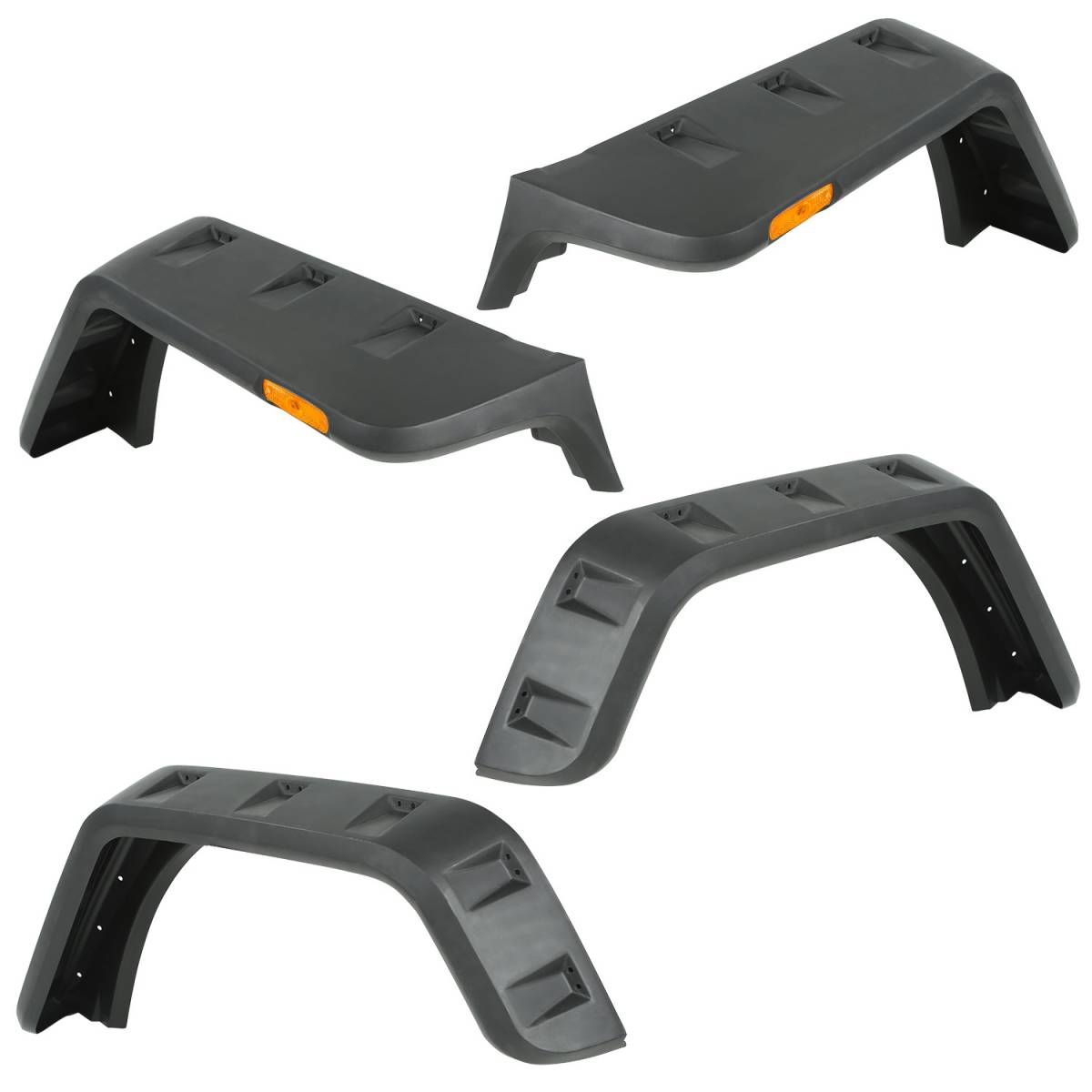 Rugged Ridge Hurricane Fender Flare Kit, US, Smooth; 0718 Jeep