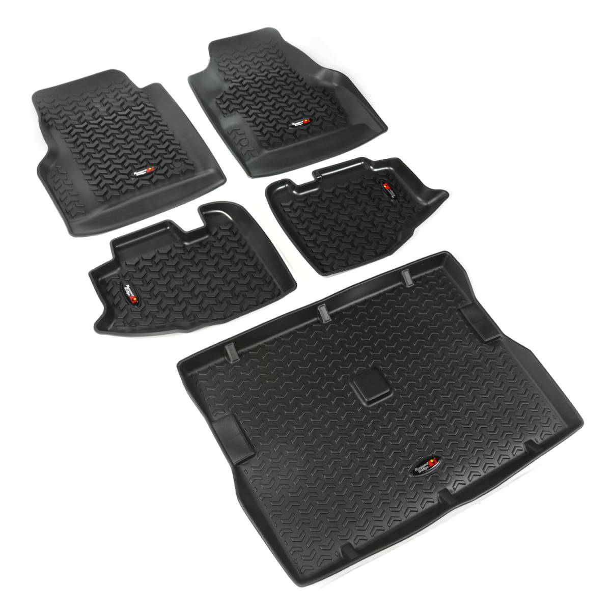 Rugged Ridge All Terrain Floor Liner Set, Black; 97-06 Jeep Wrangler TJ  # All Terrain Floor Liner Set, Black; 97-06 Jeep Wrangler TJ |  Nelson Truck