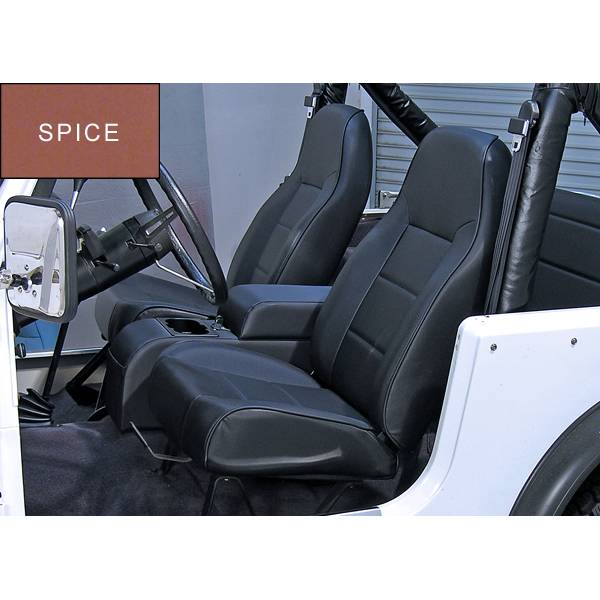 Rugged Ridge Seat, High-Back, Front, No-Recline, Spice; 76-02 CJ/Wrangler  YJ/TJ # Seat, High-Back, Front, No-Recline, Spice; 76-02 CJ/Wrangler  YJ/TJ | Nelson Truck