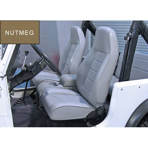 Rugged Ridge Seat, High-Back, Front, Reclinable, Nutmeg; 76-02 CJ/Wrangler  YJ/TJ # Seat, High-Back, Front, Reclinable, Nutmeg; 76-02 CJ/ Wrangler YJ/TJ | Nelson Truck