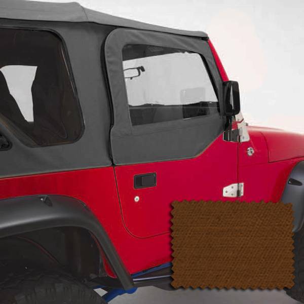 Rugged Ridge Door Kit, Upper, Dark Tan; 97-06 Jeep Wrangler TJ #  Door Kit, Upper, Dark Tan; 97-06 Jeep Wrangler TJ | Nelson Truck