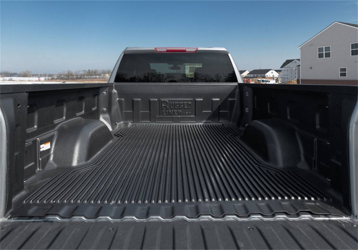 Bedliner Tailgate Cover Hardware w/o Cargo Channel System And Square Tie-Down Holes Rugged Liner Under Rail Bed Liner Rugged Liner F65U15NH Rugged Liner Under Rail Bed Liner Incl 