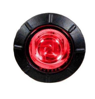 Maxxima - Maxxima 3/4" Round P2 Clearance Marker Red Clear Lens (M09320RCL)