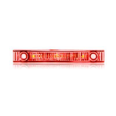 Maxxima - Maxxima Low Profile 4" Rectangular P2PC Red Clear Clearance Marker Light (M20341RCL)