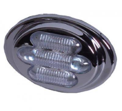 Maxxima - Maxxima 7 LED Stainless Steel Oval Interior Courtesy Light (M36180WCL)
