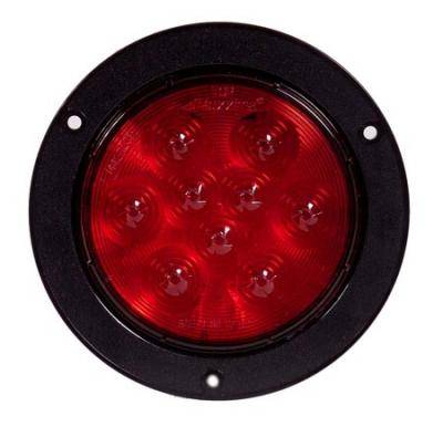 Maxxima - Maxxima 4" Round Red Flange Mount Stop/Tail/Turn Light (M42323R)