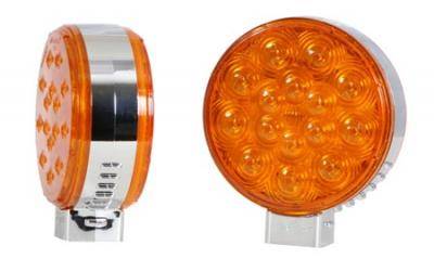 Maxxima - Maxxima Round Amber/Amber Chrome Pedestal Light (M42341Y/Y)