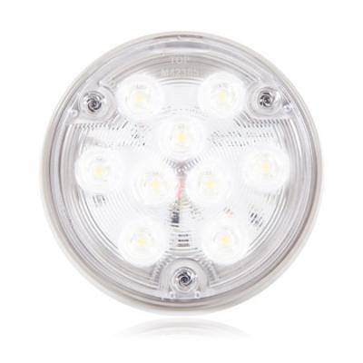 Maxxima - Maxxima Low Profile Thin 4" Round White Back-Up Surface Mount (M42365)