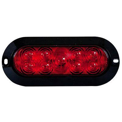 Maxxima - Maxxima 9 LED Oval Red STT Surface Mount Lightning Series with PL-3 Pigtail (M63321R-X)