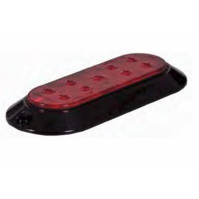 Maxxima - Maxxima 6" Oval Surface Mount 9 LED/Dry-Fit Red Stop/Tail/Turn (M63326RDF-X)