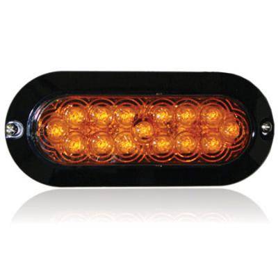 Maxxima - Maxxima 6" Oval Surface Mount 15 LED/Dry-Fit Amber Park/Front/Rear Turn (M63326YDF-X)