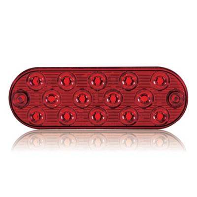Maxxima - Maxxima Low Profile Thin Oval Red Surface Mount Stop/Tail/Turn Light (M63350R)
