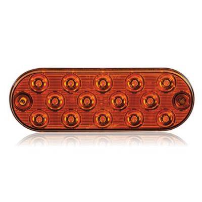 Maxxima - Maxxima Low Profile Thin Oval Amber Surface Mount Park Rear Turn (M63350Y)