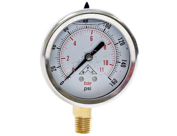 Buyers Product Company - BUYERS PRODUCT COMPANY Silicone Filled Pressure Gauge - Stem Mount 0-5,000 PSI (HPGS5)