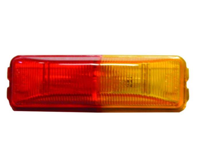 Maxxima - Maxxima 4" Rectangular Dual Color Clearance Marker Red/Amber (M20350RY)