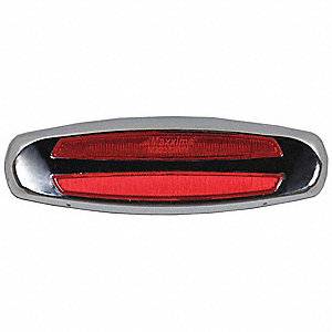 Maxxima - Maxxima 2" x 6" Clearance Marker Red Chrome Bezel P2 (M30332R)