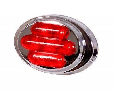 Maxxima - Maxxima Stainless Steel Oval Red Clearance Marker (M36180R)