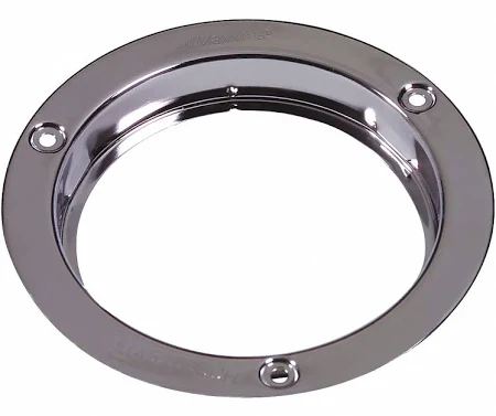 Maxxima - Maxxima 4" Round Stainless Steel Security Flange Chrome Finish (M43253CH)