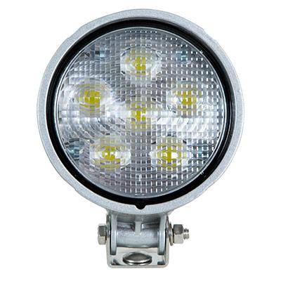 Maxxima - Maxxima Round Exterior 6 LED Work Light - 550 Lumen - Liquid Silver Housing (MWL-01LS)