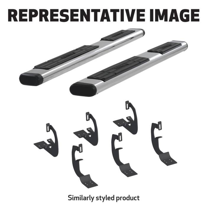 ARIES - ARIES The Standard 6 in. Oval Nerf Bar w/Mounting Brackets 4445005