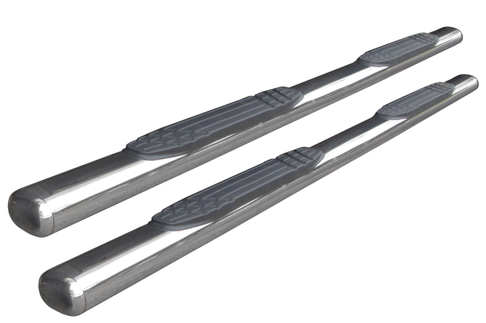Go Rhino - Go Rhino - 104449987PS - 1000 Series 4in Oval Side Steps, Polished Stainless, 87in long,