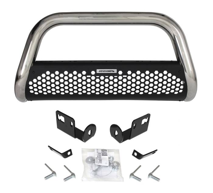 Go Rhino - Go Rhino - 55217PS - RHINO! Charger RC2 Bull Bar & Mounting Brackets