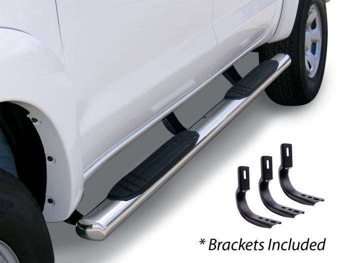 Go Rhino - Go Rhino - 684403580PS - 4in OE Xtreme SideSteps Kit - 80in Long Stainless + Brackets