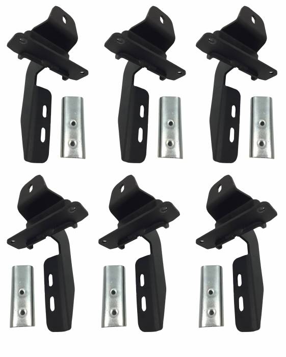 Go Rhino - Go Rhino - 6845065 - Mounting Brackets for 2018 Wrangler JLU, No Drill, Black Powdercoated