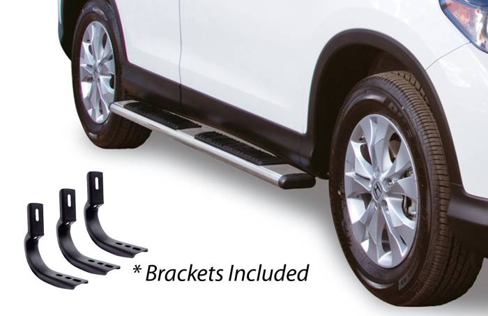 Go Rhino - Go Rhino - 685413675PS - 5in OE Xtreme Low Profile SideSteps Kit - 75in Long Stainless Steel + Brackets