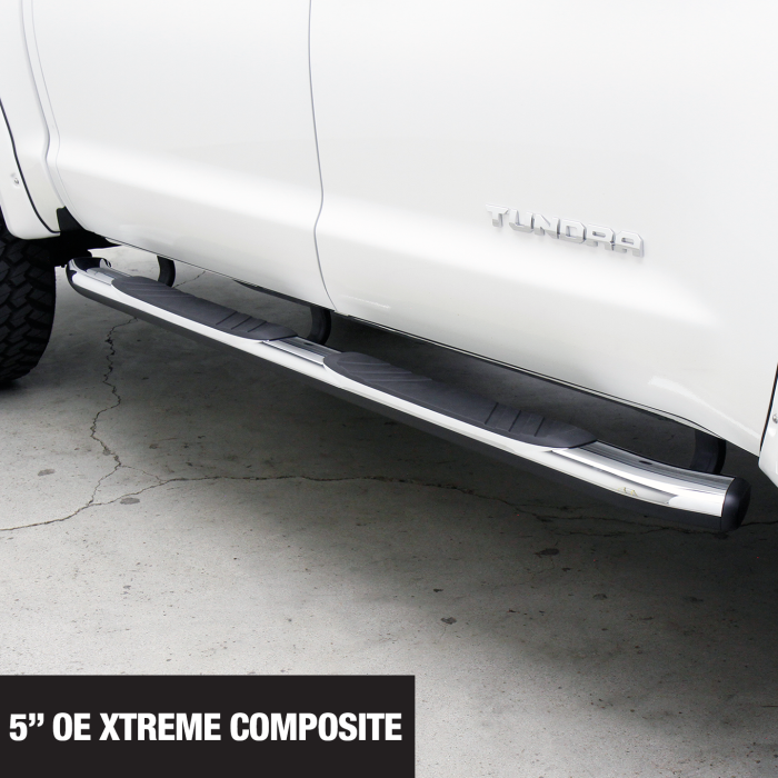 Go Rhino - Go Rhino - 685415580CC - 5in OE Xtreme Composite SideSteps Kit - 87in Long Chrome + Mounting Brackets