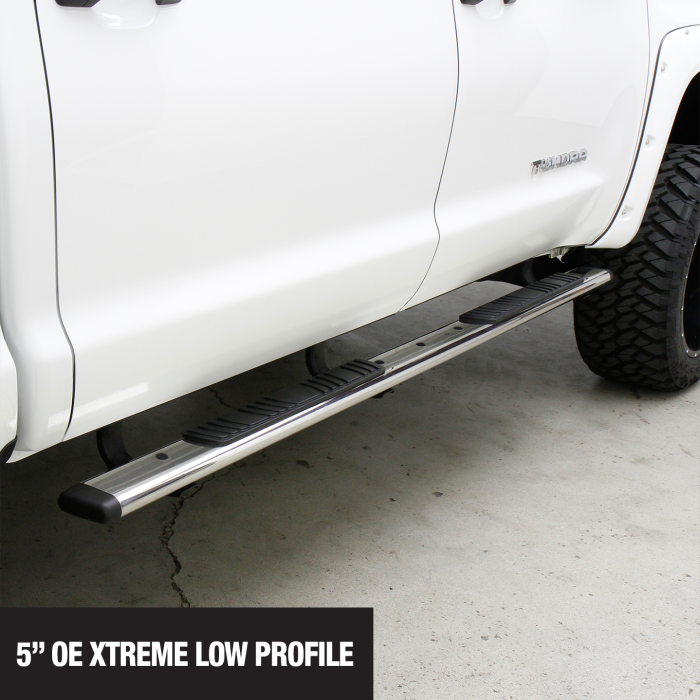 Go Rhino - Go Rhino - 685415580PS - 5in OE Xtreme Low Profile SideSteps Kit - 87in Long Stainless Steel + Brackets