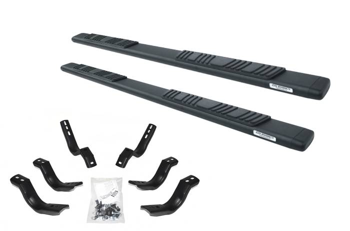 Go Rhino - Go Rhino - 685415587T - 5in OE Xtreme Low Profile SideSteps Kit - 87in Long Textured black + Brackets