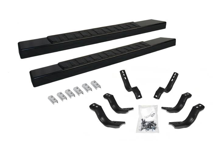Go Rhino - Go Rhino - 6862418052T - 6in OE Xtreme II Textured Black SideSteps Kit - 52in Long bars + Brackets