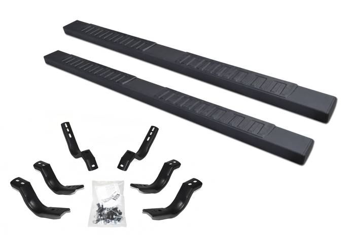 Go Rhino - Go Rhino - 6862418087T - 6in OE Xtreme II Textured Black SideSteps Kit - 87in Long bars + Brackets