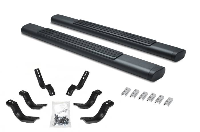 Go Rhino - Go Rhino - 686404552T - 6in OE Xtreme Textured Black SideSteps Kit - 52in Long bars + Brackets