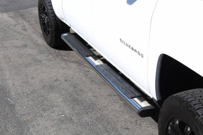 Go Rhino - Go Rhino - 686404680PS - 6in OE Xtreme Stainless SideSteps Kit - 80in Long + 4 Brackets Per Side (Gas Only)