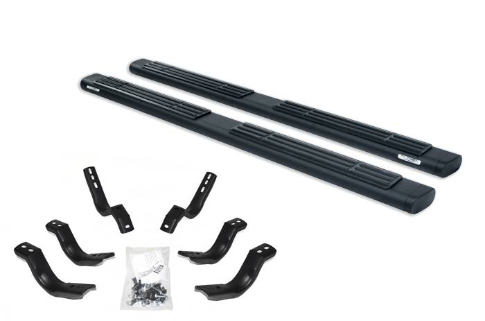 Go Rhino - Go Rhino - 686418080T - 6in OE Xtreme Textured Black SideSteps Kit - 80in Long bars + Brackets