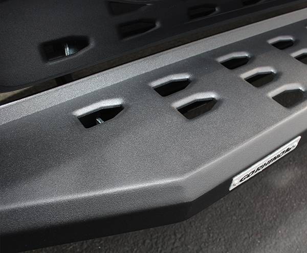 Go Rhino - Go Rhino - 6949264810PC - RB20 Running Boards w Drop Steps, Black Textured Powdercoat, Pair, Complete Set