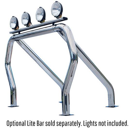 Go Rhino - Go Rhino - 9209560SSC - Go Rhino! Bed Bars- Single Bar/Single Kicker (Between Wheel Wells)