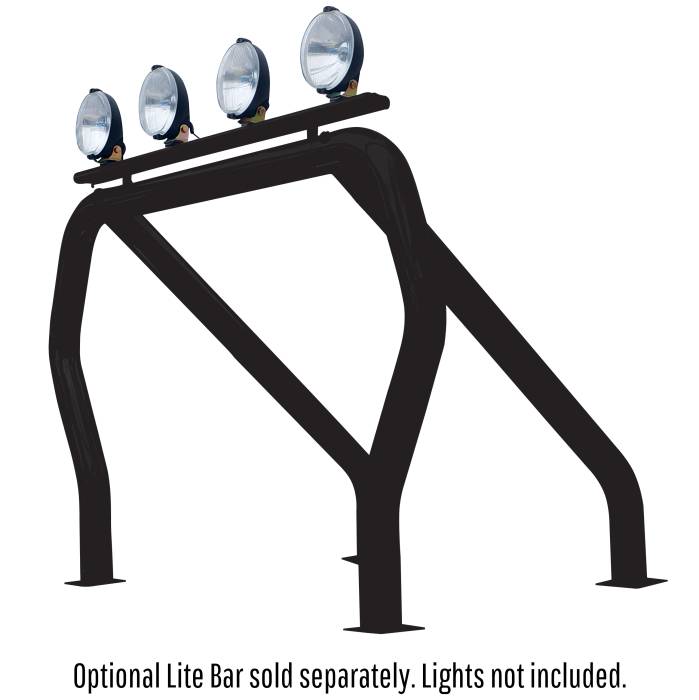 Go Rhino - Go Rhino - 9309530SSB - Go Rhino! Bed Bars- Single Bar/Single Kicker (Between Wheel Wells)
