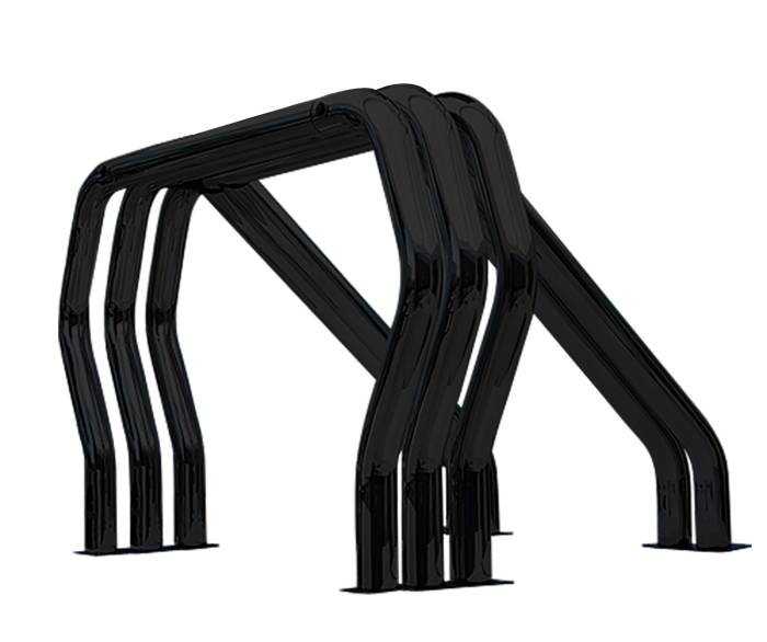 Go Rhino - Go Rhino - 9809560TDB - Go Rhino! Bed Bars- Triple Bar/Double Kicker (Between Wheel Wells)