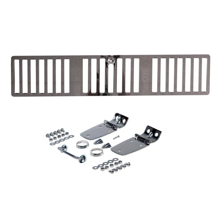 Rugged Ridge - Complete Hood Kit, Stainless Steel; 1997 Jeep Wrangler TJ